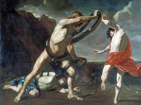 Pieter Claez Soutman. Laocoonte e i suoi figli avvinghiati dai serpenti marini