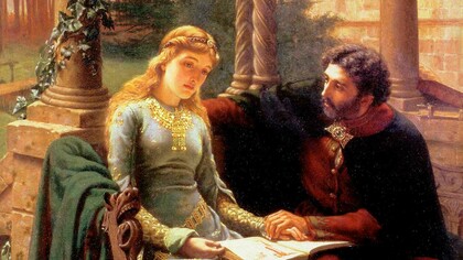 «Abelardo e Heloísa» (1882), E. B. Leighton