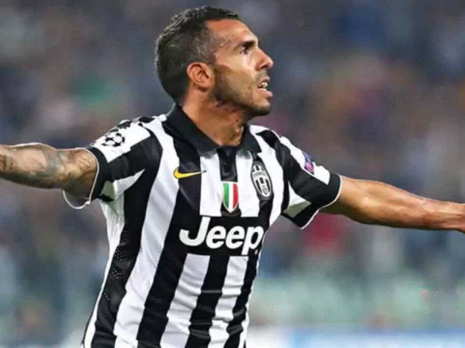 El jugador de la Juventus de Turín Carlos Tévez