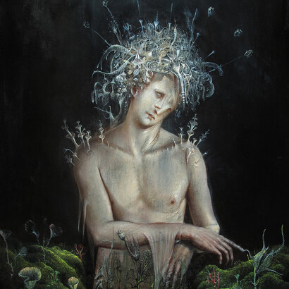Agostino Arrivabene, Linfetto . 2014, olio su legno, cm 50 x 40