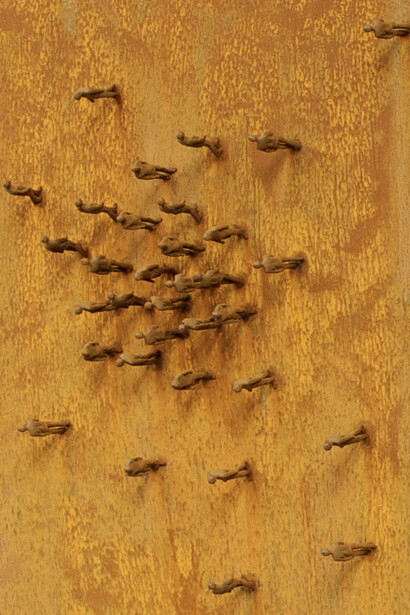 Peter Burke, Moment Four (detail), 2015, Steel, Unique, signed, 153 x 950 cm (60.2 x 374 in.)