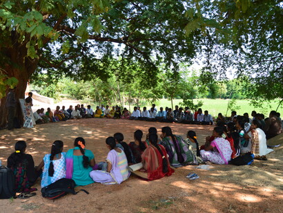 Village assemblies claiming local power is not about 'decentralisation', but about reclaiming people-centred democracy © Ashish Kothari