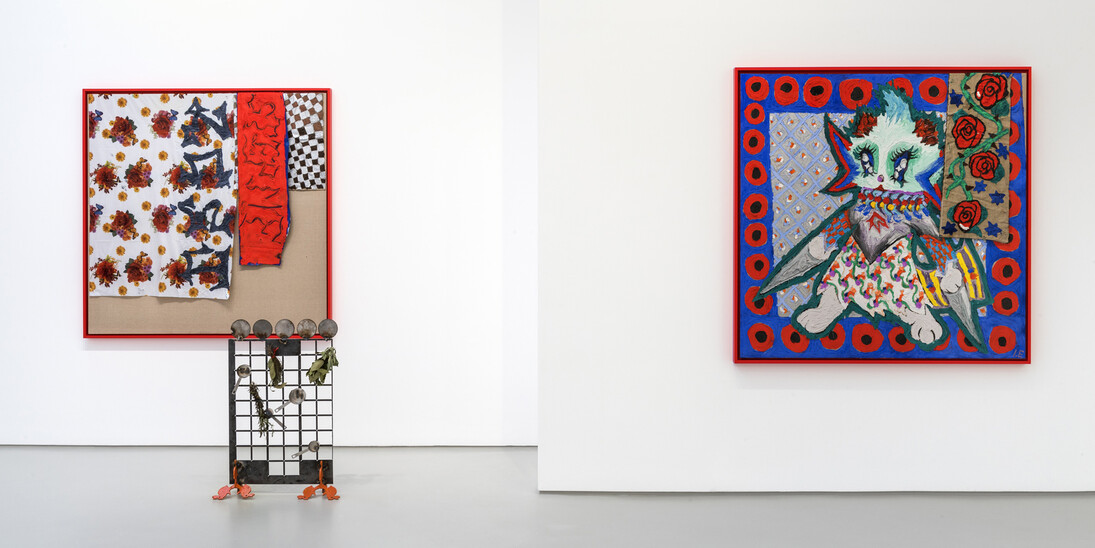 Ida Ekblad, Exhibition view. Courtesy the artist and Galerie Max Hetzler, Berlin | Paris. Photo : Charles Duprat