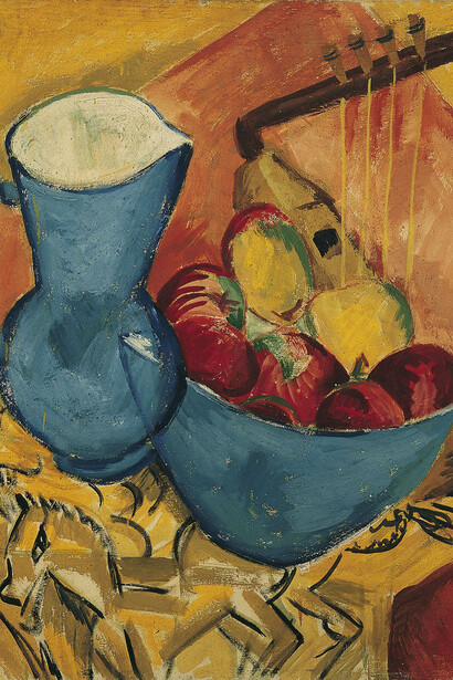 Ernst Ludwig Kirchner, Natura morta con brocca, 1912, Olio su tela, © Von der Heydt-Museum Wuppertal / Photo: Antje Zeis-Loi, Medienzentrum Wuppertal