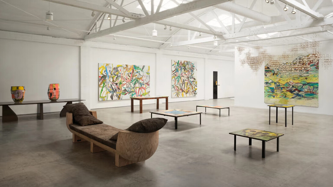 California poppies, exhibition view. Courtesy of Carpenters Workshop