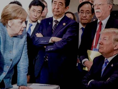 La célebre foto de la pasada reunión del G7 en Canadá