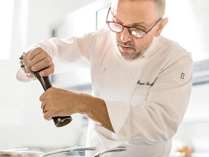 Chef Barbieri in cucina