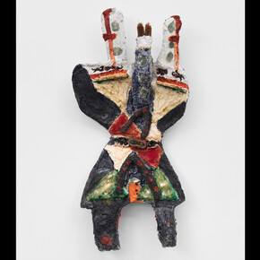 Nickola Pottinger, Spirit tek, 2022, pigments, resin, oil pastel and hand made paper pulp, 36x17x4 inches. Courtesy the artist, Mrs., and Document Gallery