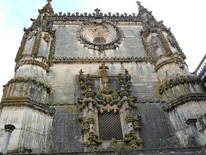 Vista da janela do Convento de Cristo em Tomar, Portugal