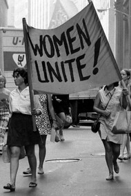 Women marching at the Women's Strike for Equality, 1970