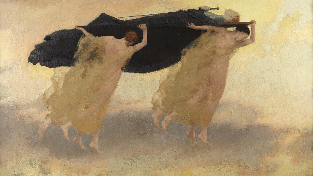 Henry Lintott RSA (1877-1965), Avatar, 1916, Oil on canvas, Royal Scottish Academy of Art & Architecture (Diploma Collection), ‘Conserved with the aid of a grant from the AIM Pilgrim Trust Conservation Scheme’
