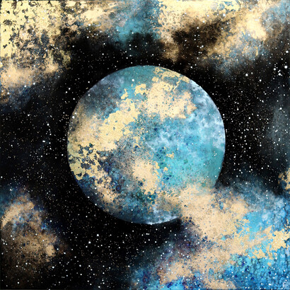 Charlotte Elizabeth, Stardust Moon, 49x49 inches. Courtesy of the artist and Artspace Warehouse
