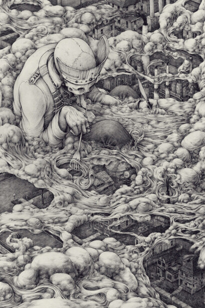 Pat Perry, Untitled Drawing Upon Viewing 48217, 2015. Courtesy of Dorothy Circus Gallery 