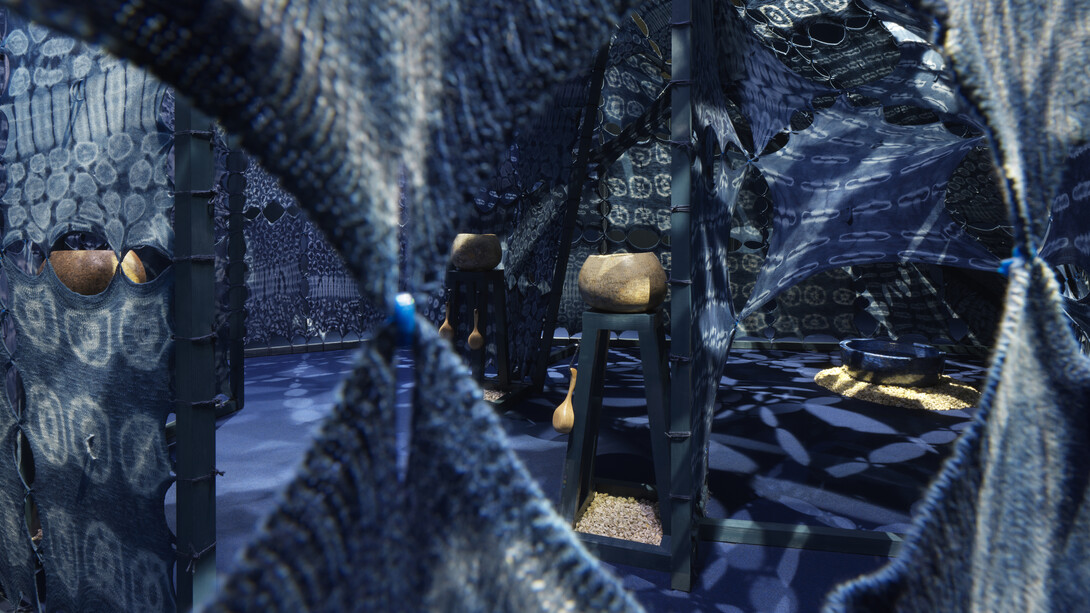 Tabita Rezaire, Calabash nebula, exhibition view. Courtesy of Museo Nacional Thyssen-Bornemisza 