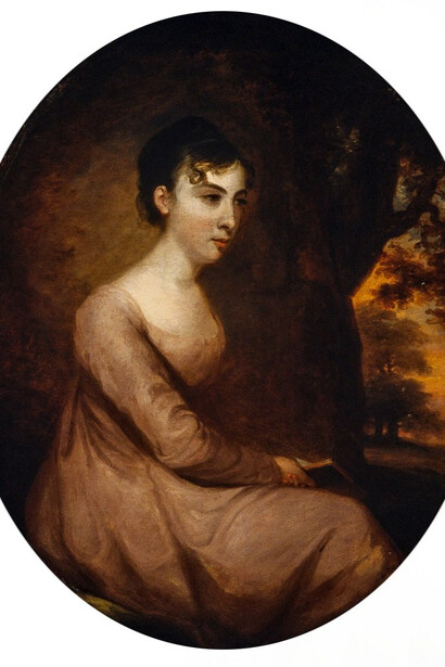 Thomas Sully
American, born England, 1783–1872
Miss Henrietta Levy
1810
Oil on panel
22 ¾ x 18 ¼ in. (57.8 x 46.4 cm)
Sidney and Lois Eskenazi Museum of Art, Morton and Marie Bradley Memorial Collection