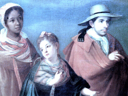 «De español y mulata, produce morisca», Juan Rodríguez Juárez (1675-1728)