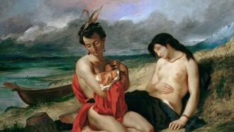 "Los Natchez", óleo sobre lienzo, Eugène Delacroix, 1835