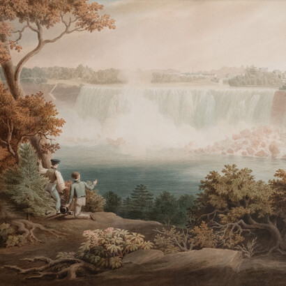 William James Bennett, Niagara falls, ca. 1840. Courtesy of Collection of Mr. and Mrs. Leonard L. Millberg and the New-York Historical Society Gallery 