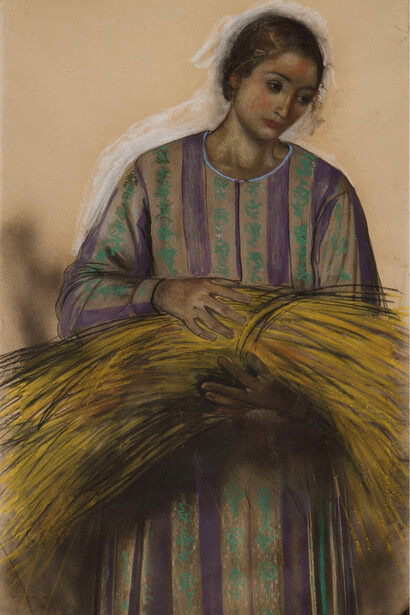 Pietro Gaudenzi, Donna con fascio di grano