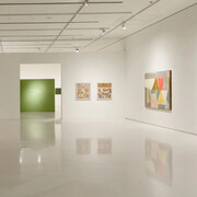 Sibaprasad Karchaudhuri, The river in the sky, exhibition view. Courtesy of Emami Art 