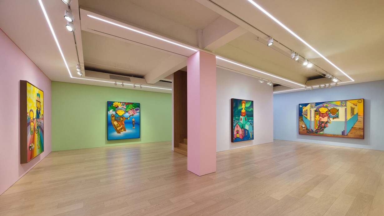 Osgemeos, Portal of dreams, exhibition view. Courtesy of Lehmann Maupin