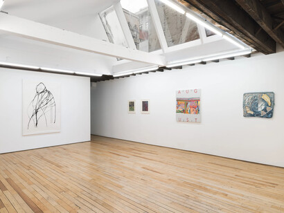 Various artists, Lines and planes, exhibition view. Courtesy of Rachel Uffner Gallery