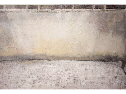 Delta 1, 2014, Concrete &amp; acrylic on canvas © David Hepher, courtesy of Flowers Gallery, London and New York