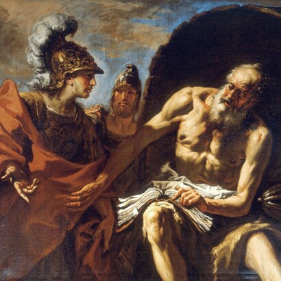 Sebastiano Ricci, Diogene e Alessandro Magno, 1680-1695. Complesso Monumentale della Pilotta, Parma, Italia