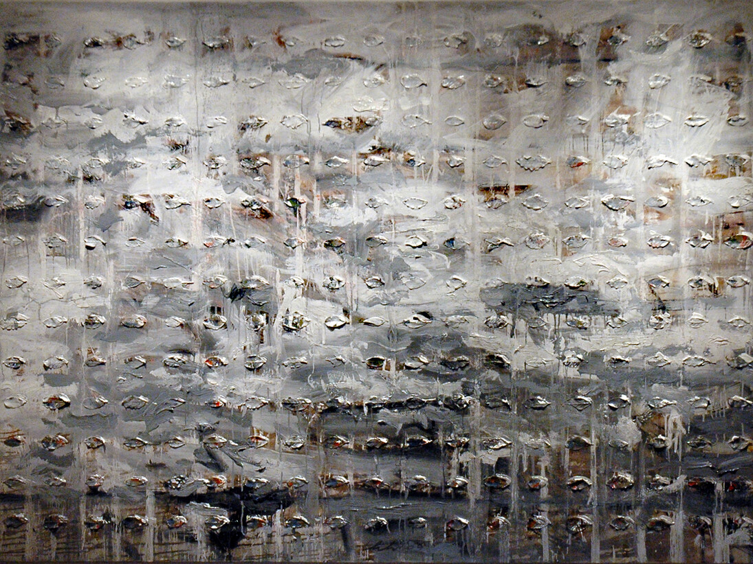 Thaier Helal, Untitled, 2009, Mixed media on canvas, 140 x 200 cm