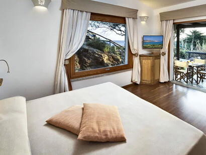Gorgeous view from the Hotel Marinedda Thalasso & SPA, set in the heart of Isola Rossa, Sardinia, Italy