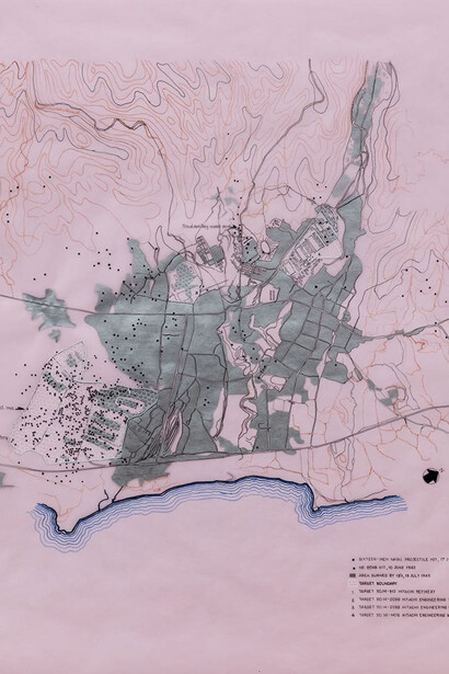 Tiffany Chung, 1946 Survey: Hitachi urban damage plan, 2016. Courtesy of Ryan Lee Gallery