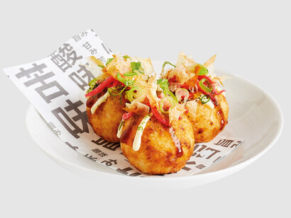 Takoyaki is commonly found in Japanese street stalls