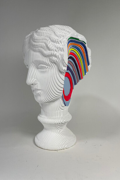 Daniele Fortuna,Colormination series, wood painted sculpture
