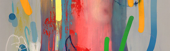 Erik Jones, Royal-Crayons, 24x36 inch, 61x91cm. Watercolor, colored pencil, water-soluble wax pastel, acrylic on Rives bfk paper mounted to panel