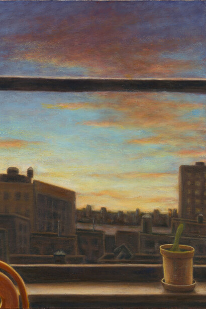 Susan Kraut - New York Kitchen, I, 26 in x 24 in, oil on linen,   2016