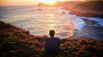 European man alone and coming to terms with the population decline