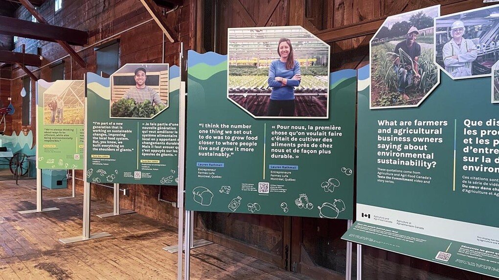 Galerie de l’agriculture durable, vue d’exposition. Avec l’aimable autorisation d’Ingenium. Musée de l’agriculture et de l’alimentation du Canada