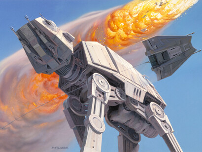 Ralph McQuarrie. Vehículos de combate del Imperio que aparecen en "El Imperio contraataca"