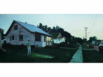 Nate Burbeck, “Marshalltown, Iowa”, 24” by 50”, oil on canvas, 2013, Copyright: Nate Burbeck. Courtesy: Anna Zorina Gallery, New York City