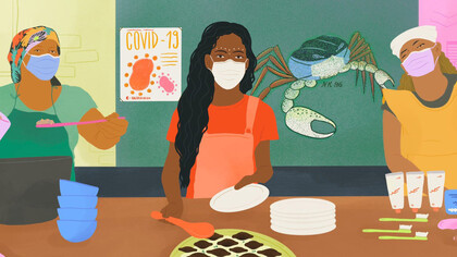 La pobreza, la falta de acceso efectivo a la educación, la salud, el trabajo o la participación política, así como las vulnerabilidades ante fenómenos como la violencia de género, la migración y el cambio climático, son padecidas por millones de mujeres jóvenes. Ilustración de Michelle Mildenberg