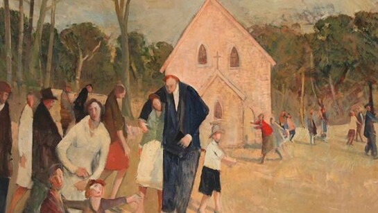Glen Preece, The Little Church at Frogmore, Oil on box canvas (unframed), 36" x 48"