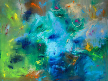 Dan Rees, Artex Painting, 2015, oil on canvas, 86 5/8 x 118 1/8 inches, 220 x 300 cm


