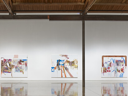 Albert Oehlen, New Paintings, Installation view (South Gallery) © Albert Oehlen. Courtesy of the artist and Gagosian Gallery