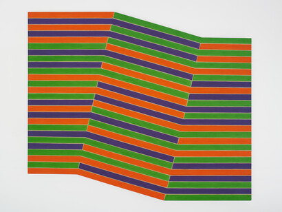 Frank Stella, BAFT, 1965, Alkyd on canvas, 90 x 108
inches (228.6 x 274.5 cm) © 2014 Frank Stella / Artists Rights Society (ARS), New York. Photo Credit: Photo Tom Powell Imaging. Courtesy Dominique Lévy Gallery, New York.