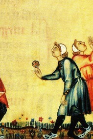 The ball game, shown in the Cantigas de Santa Maria.