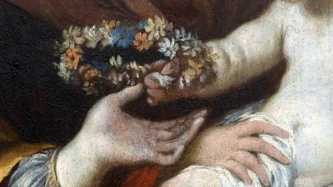 Pietro da Cortona, Madonna con Bambino e Santa Martina, particolare