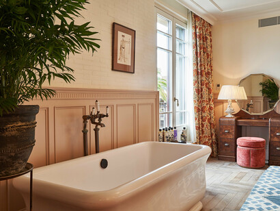 Soho House Barcelona, bedroom interior, Spain