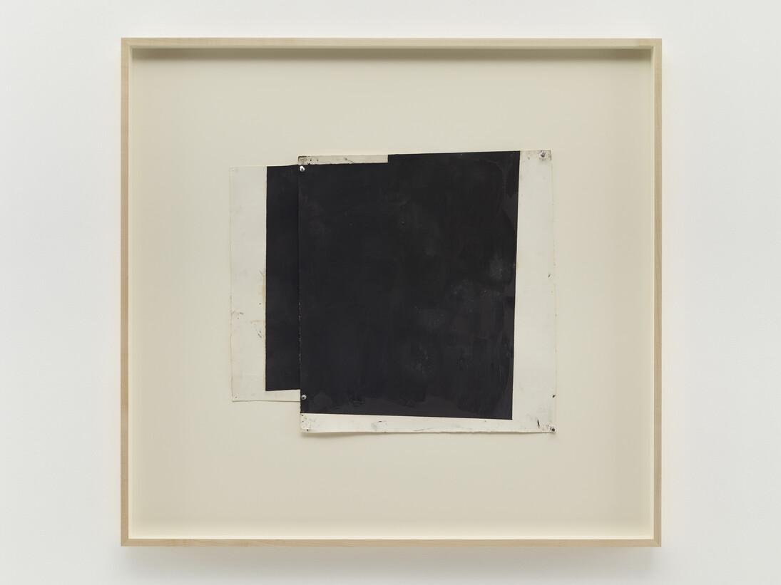 Richard Nonas, Untitled, 1981, Oil stick on paper, Framed Dimensions: 41 x 43 ½ x 2 ½ in. 104.1 x 110.5 x 6.4 cm. ©Richard Nonas. Courtesy of Fergus McCaffrey Gallery