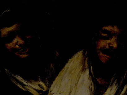 'Mulheres rindo' (detalhe), das pinturas negras (1819-1823), Goya