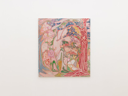 Laurie Nye, The battlefield where the moon says I love you, exhibition view. Courtesy of Uffner & Liu Gallery